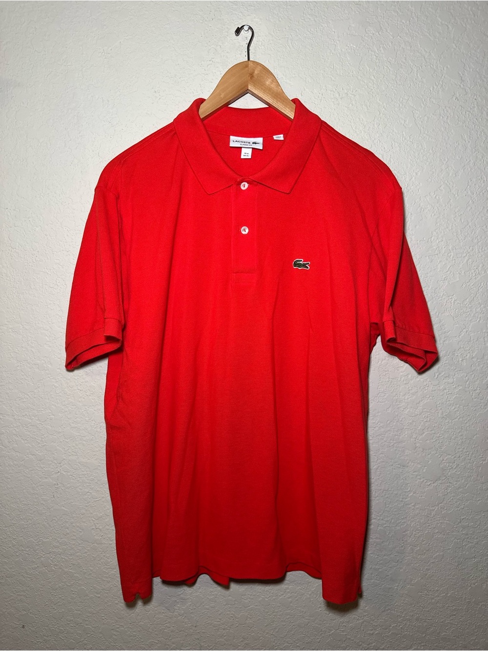 Lacoste Men's Burnt Orange Short Sleeve Polo Shirt